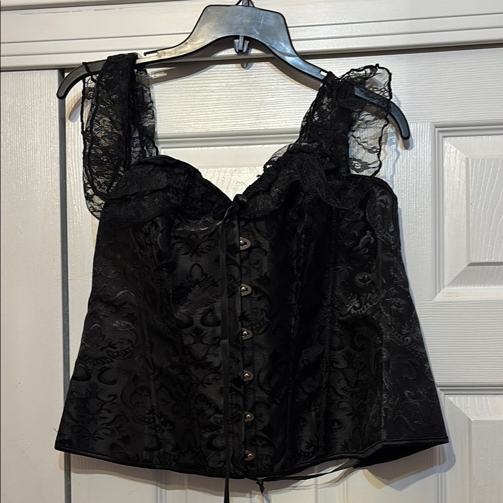 Black Lace Corset Top Size XXL - Picture 4 of 7